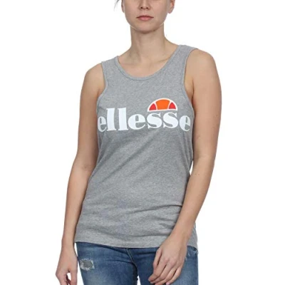 Image of Ellesse Abigaille Vest Top, womens, Tight SGS04485, Grey Marl, 6