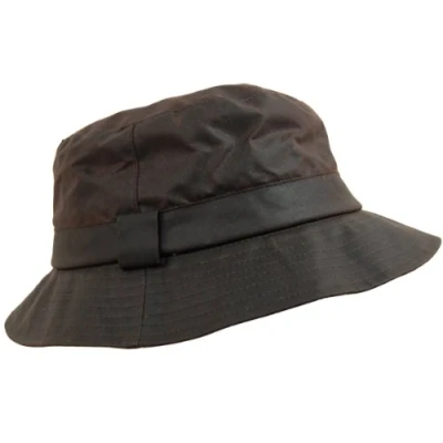 Image of Game Technical Apparel Safari Boonie Bush Waxed Cotton Bucket Sun Hat (L 59cm, Brown)