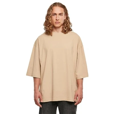 Image of Build Your Brand Men&#039;s Huge Tee T Shirt, Union Beige, S