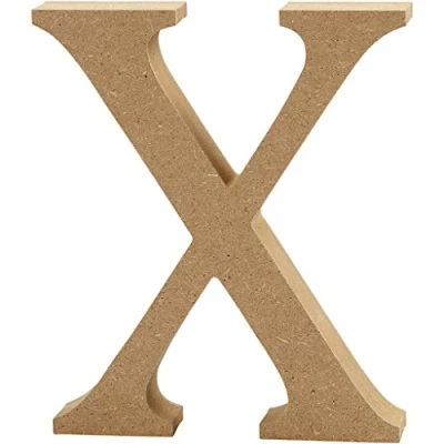 Image of Creativ&quot;X&quot; MDF Letter, Brown, 13 x 2 cm