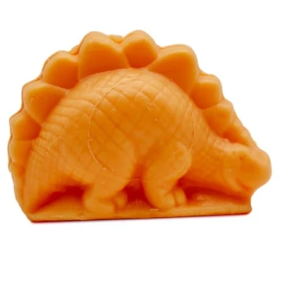 Image of La Maison du Savon de Marseille French Dinosaur Shaped Soap for Body Wash or Decoration Orange Fragrance 20g Novelty Bar