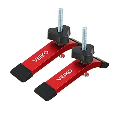 Image of Acofuns 2 Set Acting T Track Hold Down Clamp with Bolts and Silder Aluminum Alloy Woodworking Clamps for Routers Drill Presses CNC Table Saws