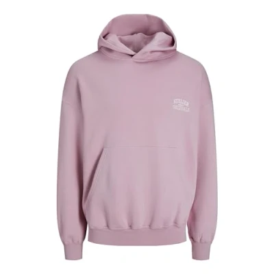 Image of JACK &amp; JONES Men&#039;s Jorsantorini Graphic Sweat Hood Sn Hoodie, Pink Nectar, XXL