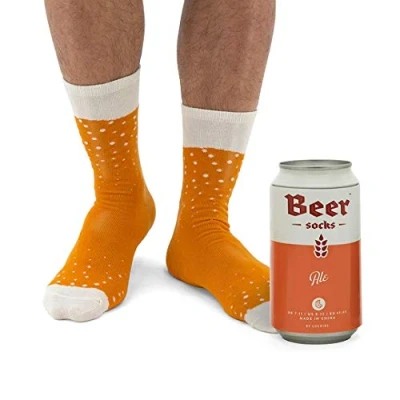 Image of Luckies of London 1 Pair Beer Can Gift Box Cotton Socks Ale 7 11 UK