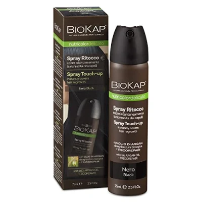 Image of Biokap Spray Touch Up, Black, 75ml (2.5 Fl Oz)