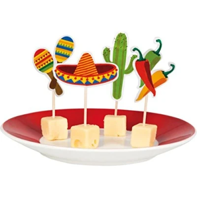 Image of Mexican Fiesta Cocktail Party Picks Pk12 by BOLAND BV