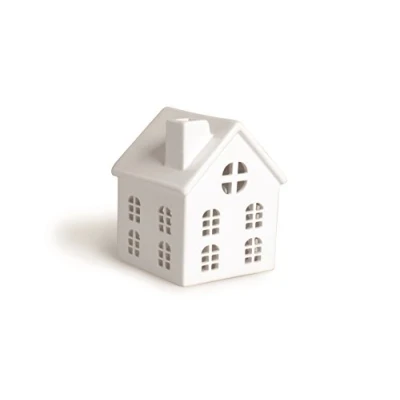 Image of Excelsa Lantern House, Ceramic, White, 10.5x10.5x14 cm