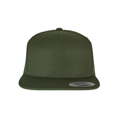 Image of Flexfit Classic Snapback Cap, Men&#039;s, Size: One Size, Deep olive