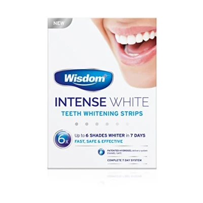 Image of Wisdom Intense White Teeth Whitening Strips (6 Shades Whiter in 7 Days)