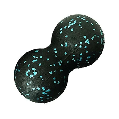 Image of KMOCEPLY Peanut Self Massage Ball Fascia Set Lacrosse Muscle Roller for Spine Acupressure Plantar Fasciitis Reflexology Myofascial Release and Sports Recovery (Double Balls A)