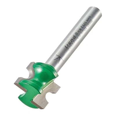 Image of Trend CraftPro Staff Bead Router Cutter, 1/4 Inch Shank, 2.8mm Radius and 15mm Cut Diameter, Tungsten Carbide Tipped, C068X1/4TC