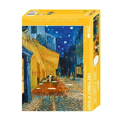 Image of Close Up Premium Puzzle 2000 Pieces Café Terrace at Night by Van Gogh (68.8 x 96.6 cm)