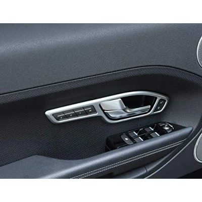 Image of 4pcs ABS Matte Interior Car Door Handle Frame Trim For RangeRover Evoque 2016 2018