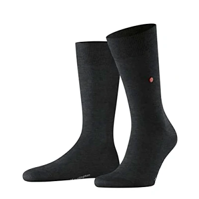Image of Mens 1 Pair Burlington Lord Plain Cotton Socks Oil Melange 6.5 11