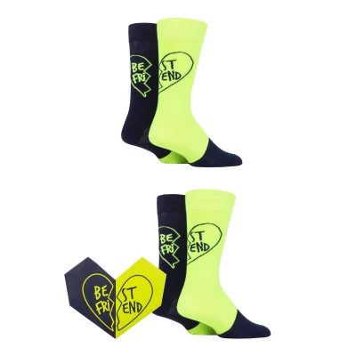 Image of Happy Socks 2 Pair Bestie Gift Boxed Multi 7.5 11.5 Unisex