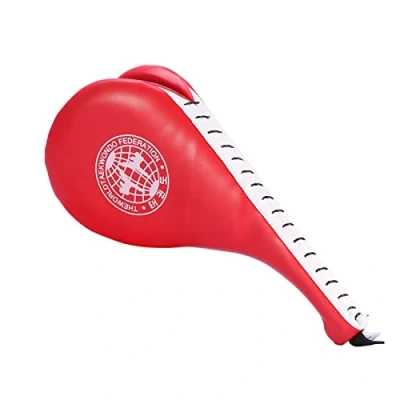 Image of tae kwon do equipment punch bag,Taekwondo Kick Pad Pads Durable Training Boxing Martial Arts Taekwondo Karate Kickboxing Kicking Practice (Red)