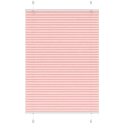 Image of vidaXL Pleated Blind Pink 100x100 cm Fabric Width 99.4 Polyester