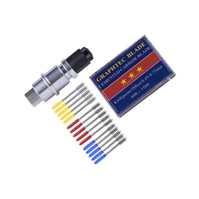 Image of TUONAI CB09 Graphtec Blade Holder with 30Pcs 30 45 60 Degree Blades for CB09U Plotter Vinyl Cutter