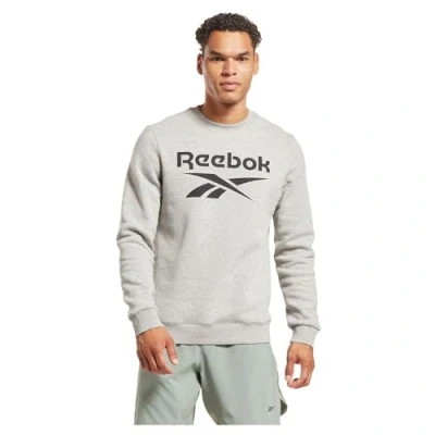 Image of Reebok Identity BIG LOGO CREW Sweatshirt, Men&#039;s, Size: Small, Medium grey heather