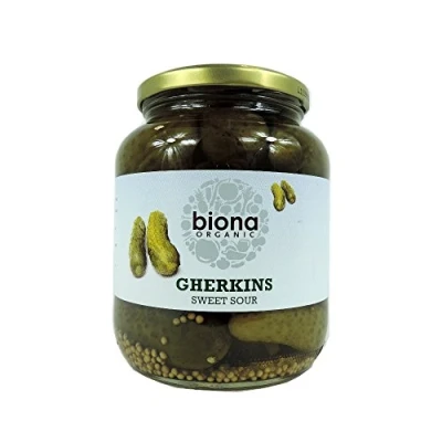 Image of Biona Organic Jarred Gherkins Pickles 680g (Pack of 3)