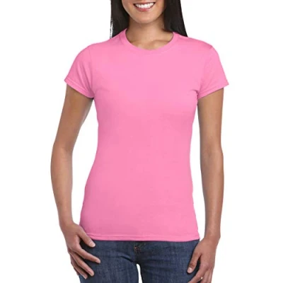 Image of Gildan Ladies Soft Style Short Sleeve T Shirt (L) (Azalea)