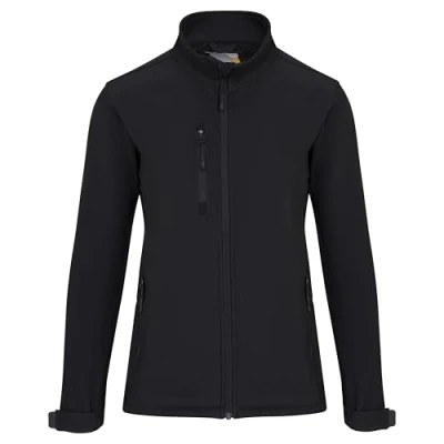 Image of ØRN Ladies Softshell Jacket for All Season Outdoor &amp; Indoor Workwear 5,000mm Water Resistant, Breathable, Machine Washable Tern(4260) Black, Size 14
