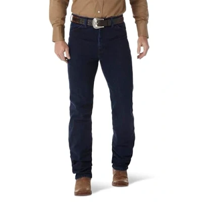 Image of Wrangler Men&#039;s Cowboy Cut Stretch Slim Fit Jeans, Gold Buckle Bleach, 36W x 34L