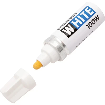 Image of Pentel X100W Valve Marker Bullet Point White, Pack of 12