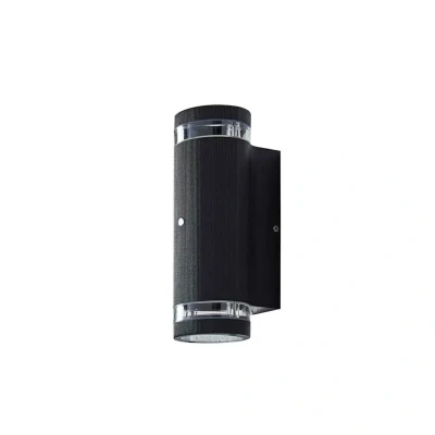 Image of Zinc ZN 35685 BLK Helix Spot Double Wall Light, photocell, Black