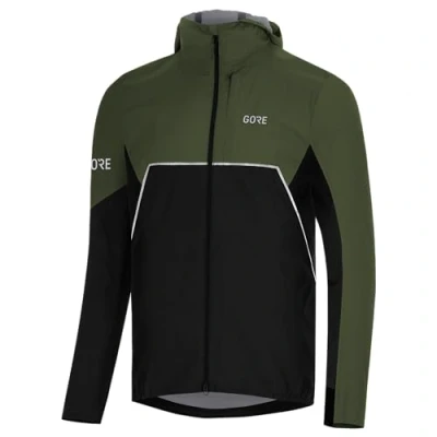 Image of GORE WEAR Mens Gtx Jacket, Black/Utility Green, M EU