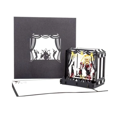 Image of Pop Up Card Concert 3D as Birthday Card, Invitation Jazz, Blues &amp; Rock Voucher Gift