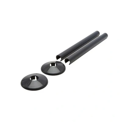Image of Talon Snappit Anthracite Grey Pipe Cover with Measurements 20 x 1.8 11 Centimetres Mess Free Copper UV Stabilized Made UPVC