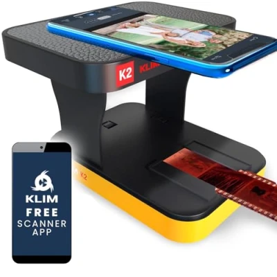 Image of KLIM K2 Mobile Film Scanner 35mm + New Positive &amp; Negative Slide Photo Color Developing Kit Essential Your own Service at Home