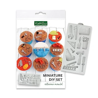 Image of Katy Sue Miniature DIY Silicone Mould for Cake Decorating, Cookie &amp; Crafts Use with Fondant, Marzipan, Resin, Chocolate Air Dry Clay from Moulds