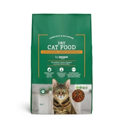Image of by Amazon Complete Dry Cat Food with Chicken, Turkey and Vegetables, 1 pack of 3kg