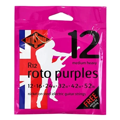 Image of Rotosound R12 Nickel Medium/Heavy Gauge Electric Guitar Strings (12 16 24 32 42 52)