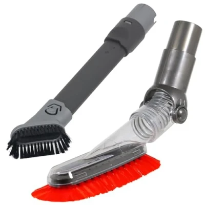 Image of Spares2go Brush Kit compatible with Karcher WD2 WD3 WD4 WD5 WD6 MV2 MV3 MV4 MV5 MV6 Vacuum Soft Dusting Crevice Tool Attachment Set