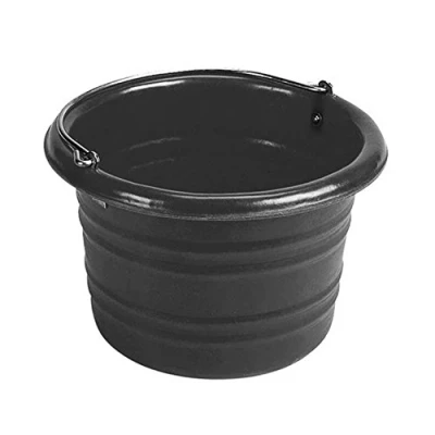 Image of Stubbs Unisex&#039;s Water/Feed Bucket Jumbo with Handle 25 Liter, Black, Regular
