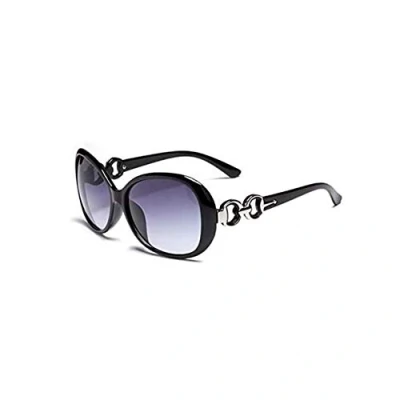 Image of TECH LINE DIRECT FASHION ACCESSORIES Black Ladies Vintage Style Sunglasses Oversize Round Frame Retro Designer Shades