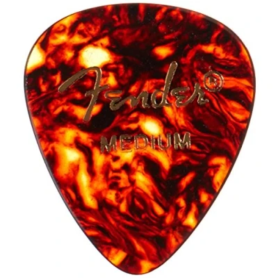 Image of Fender 098 0451 800 451 Shape Picks, 12 Count, Shell, Medium