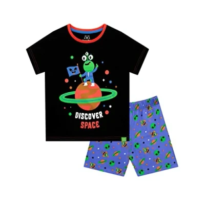 Image of Harry Bear Boys Pyjamas Space Alien Multicoloured 9 10 Years