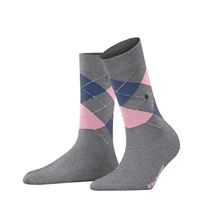 Image of Burlington Women&#039;s Covent Garden W SO Cotton Patterned 1 Pair Socks, Grey (Concrete Melange 3615) new eco friendly, 3.5 7