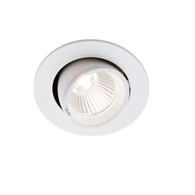 Image of Saxby 78537 Axial Matt White IP20 Indoor 9W Cool LED Recessed Ceiling Light