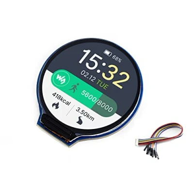 Image of 1.28 inch Round LCD Display for Raspberry Pi/Arduino/Jetson Nano, 240x240 Resolution IPS Screen 65K RGB Colors Monitor, Embedded GC9A01 Driver, Using SPI Bus