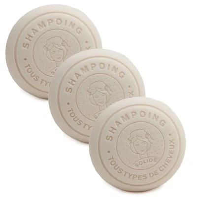 Image of Label Provence French Shampoo Bar Made With Organic Donkey Milk For All Hair 110g Set of 3
