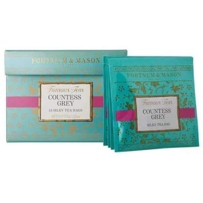 Image of FORTNUM &amp; MASON, Countess Grey, 15 Whole Leaf Silky Teabags