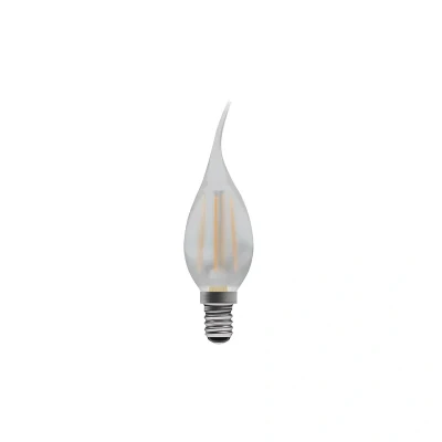 Image of Dimmable Bent Tip Satin E14 LED Filament Candle 3.3W Bell Lighting