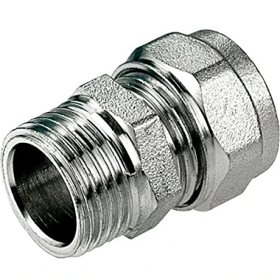 Image of 20mm PEX AL x 3/4&quot; Male Brass Compression Fittings Union