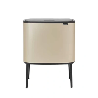 Image of Brabantia Bo Touch Bin 11L + 23L Inner Buckets (Metallic Gold) Waste/Recycling Kitchen
