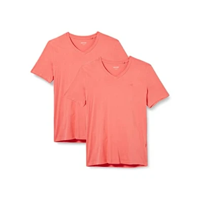 Image of MUSTANG Men&#039;s 2 pack V neck T Shirt, Tea Rose 8142, S